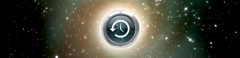 Time machine icon in space Time machine icon in space